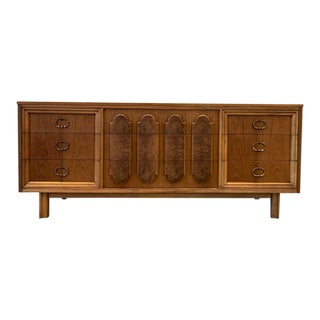Mid Century Modern - Custom 1960's Burl Wood Dresser For Sale