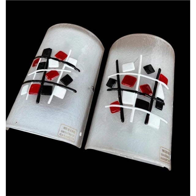 Murano Glass Wall Lights from La Murina, Italy, 1980, Set of 2 For Sale - Image 4 of 10