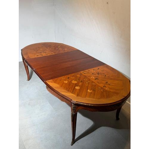 Louis XV Marquetry Extendable Dining Table For Sale - Image 3 of 9
