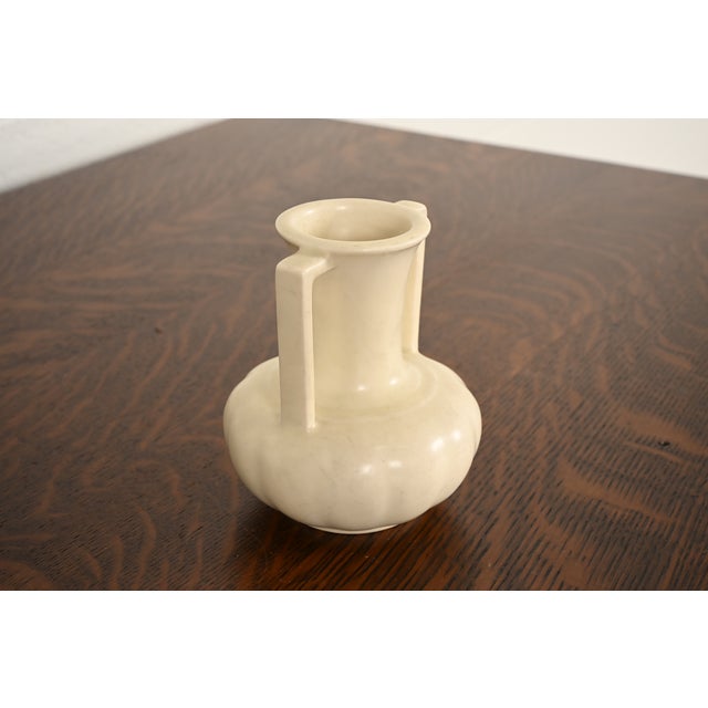 Art Deco Rookwood Pottery Arts & Crafts Glazed Ceramic Handled Vase, 1932 For Sale - Image 3 of 13