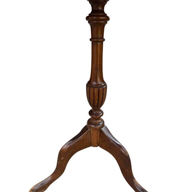 Antique-Style Tripod Pedestal Wine Table, 1950s For Sale - Image 6 of 9