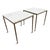 Metal White Marble Square Side Table For Sale - Image 7 of 9