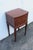 1940s Tall Bow Front Mahogany Nightstand Side End Table 6163 For Sale - Image 5 of 15