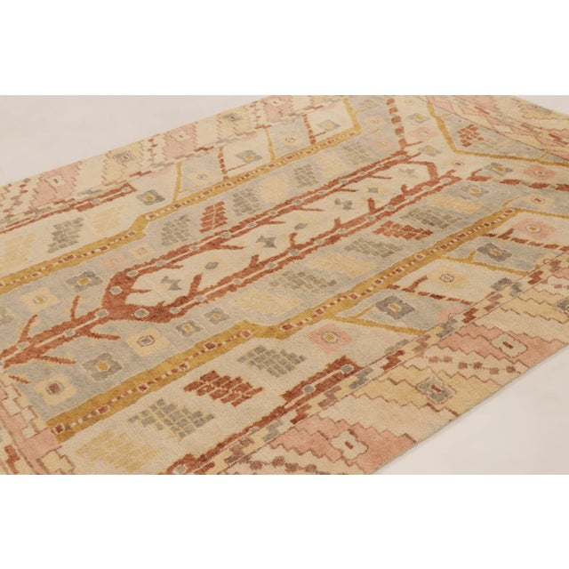 Late 20th Century Contemporary Oushak Style Wool Rug in Beige & Brown, by Rug & Kilim, India For Sale - Image 5 of 10