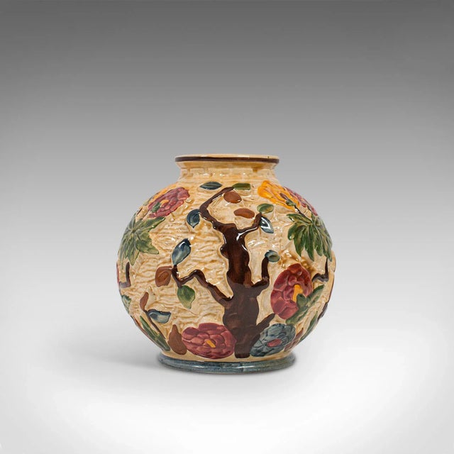 Ceramic 1950s Indian Tree Decorative Ceramic Vase Urn For Sale - Image 7 of 13