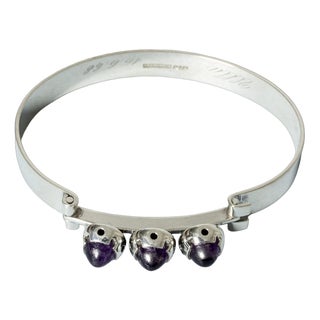 Silver and Amethyst Bracelet by Martti Viikinniemi, 1968 For Sale
