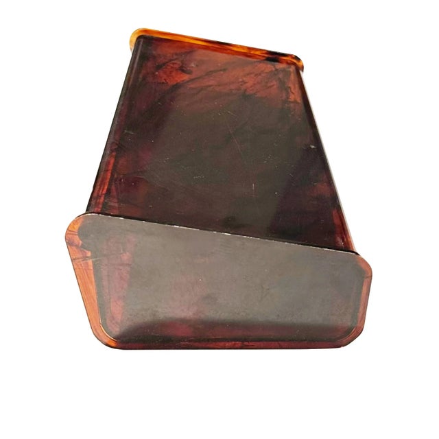 A wonderful 1950s Faux Tortoiseshell Lucite box with detachable compartments. A great addition to any lucite collection.