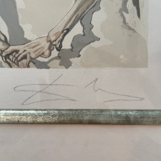 Nice artwork by Salvador Dali, 1960, part of a woodcut series, this is the most popular one. Hand signed by the artist in...