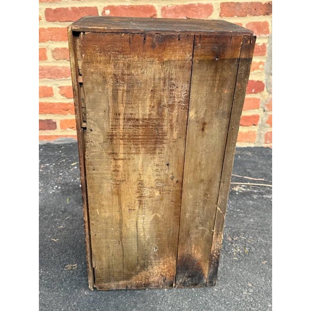 Early 20th Century Antique Pine Apothecary Cabinet or Spice Chest of Drawer For Sale - Image 5 of 16