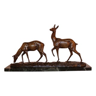 Bronze Deer by Irenée Rochard, 1930s For Sale