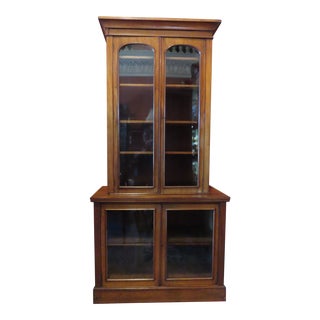 Turn of the Century Walnut Bookcase For Sale
