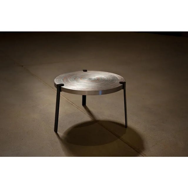 Small Remetaled Coffee Table by Tim Vanlier for Matter of Stuff For Sale - Image 6 of 6