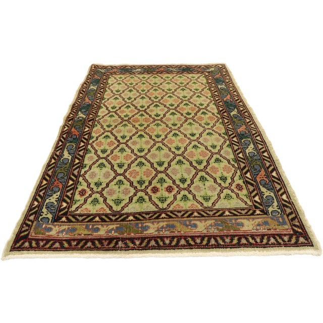 Rustic Vintage Turkish Sivas Rug - 03'05 x 05'03 For Sale - Image 3 of 9