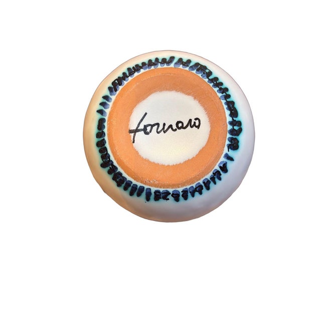 A one-of-a-kind Italian ceramic bowl by renowned ceramic artist Ciro Fornaro (1938–2018), sourced directly from...