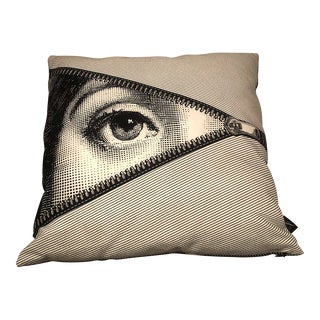 Fornasetti Tema E Variazioni Double Sided Decorative Pillow For Sale