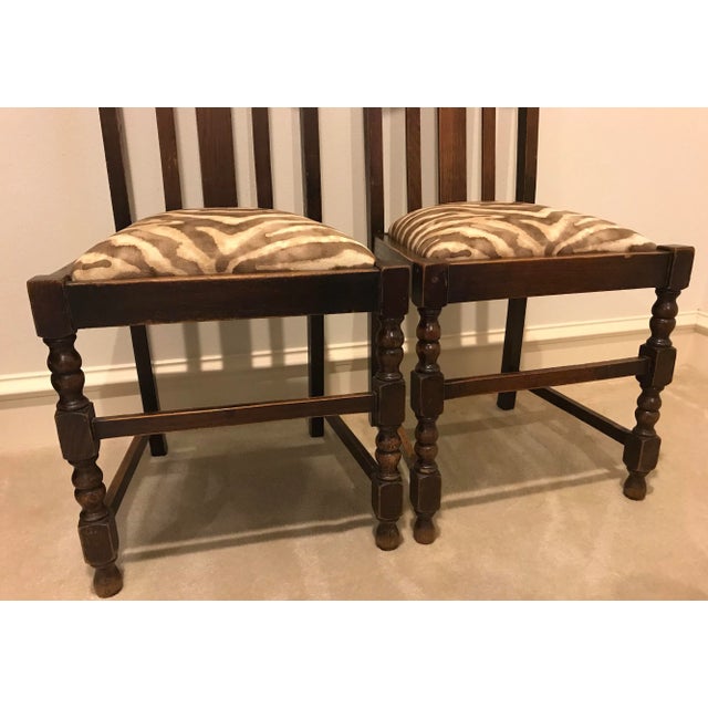 Early 20th Century Jacobean High Back Chairs - A Pair For Sale - Image 11 of 13