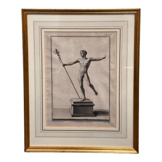 Carlo Nolli for Nicola Vanni "Ancient Roman Statue" Etching, Framed For Sale