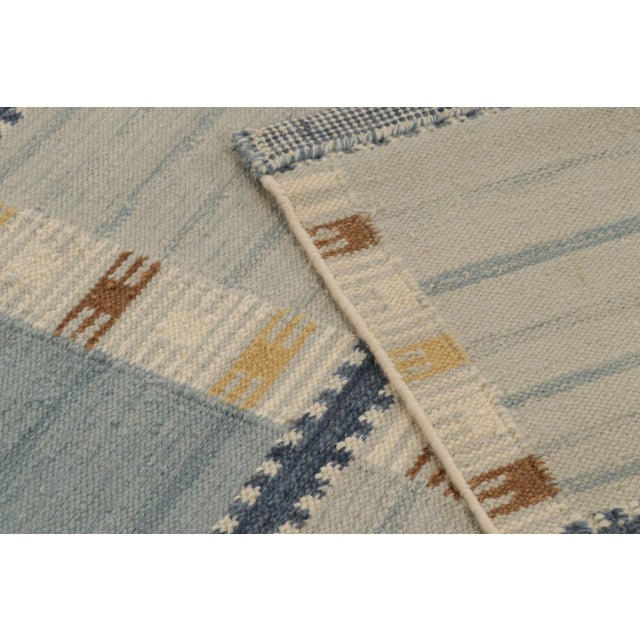 Slate Gray Oversized Contemporary Scandinavian Style Geometric Wool Rug by Rug & Kilim, India For Sale - Image 8 of 10