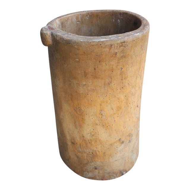 Primitive American Handcrafted Wooden Umbrella Stand For Sale