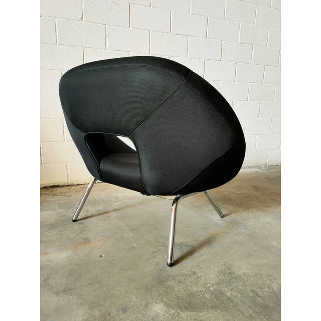 Metal Vintage Italian Upholstered Steel Chair For Sale - Image 7 of 8