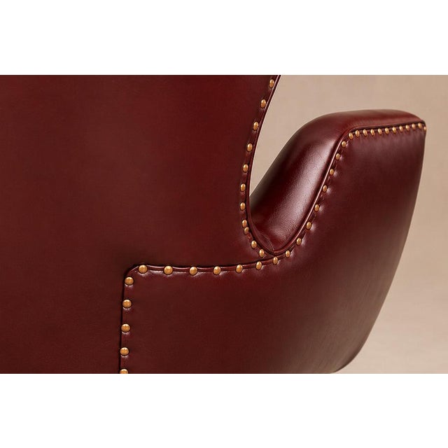 Pair of Brazilian Modernist Armchairs in Hardwood, Burgundy Leather & Bouclé by Carlo Hauner, Brazil, 1950s - Lot 466B For Sale - Image 17 of 18
