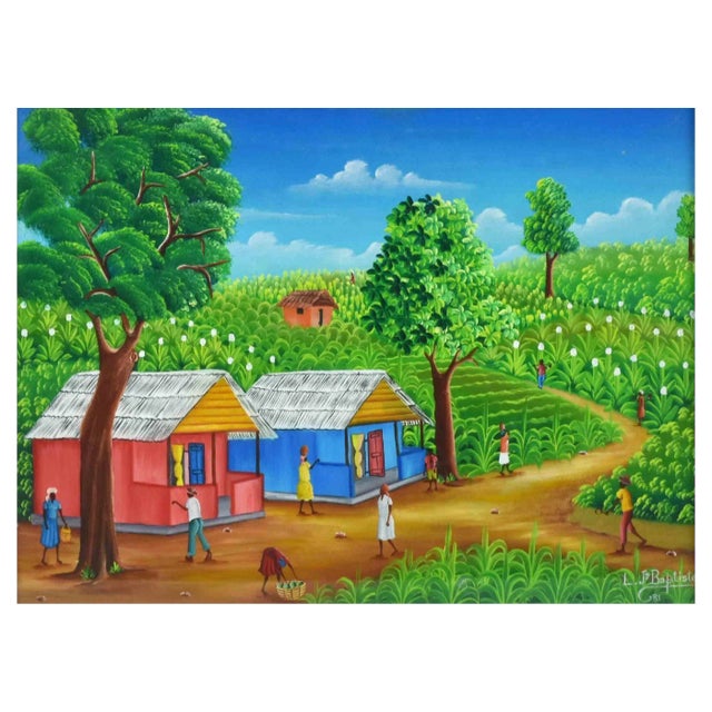 Harvesting Cotton, Original Oil Painting, 1981 For Sale