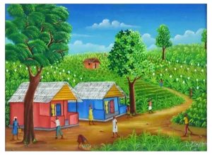 Harvesting Cotton, Original Oil Painting, 1981