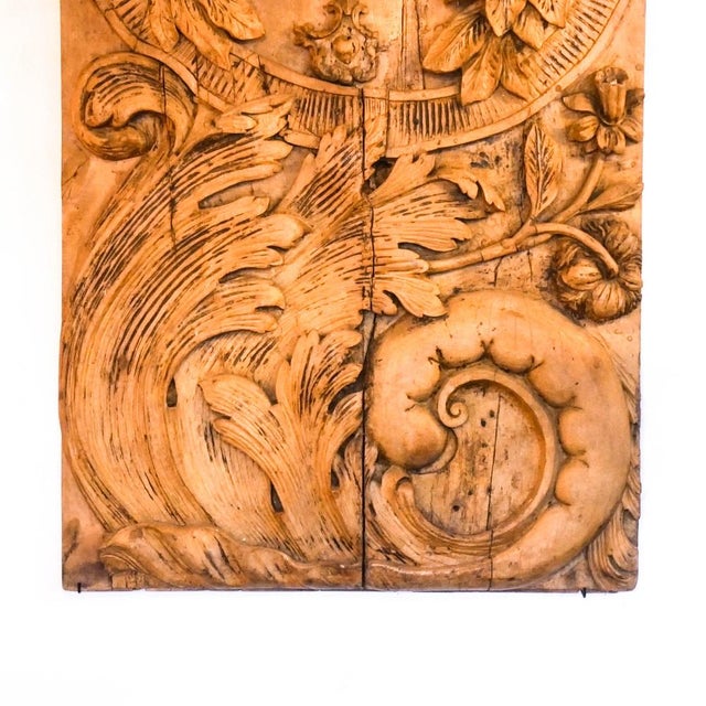 Large Religious Carved Panel, 17th Century, Oak Wood, in Good conditions. Designed before 1890