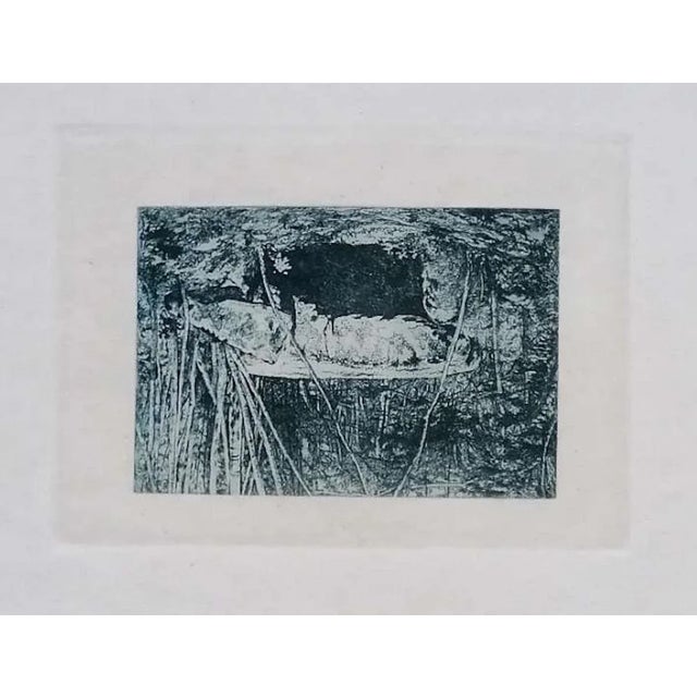 Luca Beltrami - Fontainebleau Forest - Original Etching - 1877 For Sale - Image 3 of 3