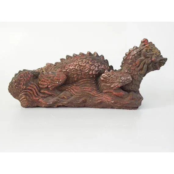 1960s Vintage Plaster Chinese Dragon Figure For Sale - Image 4 of 7