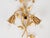 Metal 1960s Italian Florentine Gilt Metal Floral 2-Light Wall Sconce With Crystals For Sale - Image 7 of 10