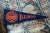 :: Felt Banner Pennant for University of Illinois featuring school colors and school crest. Age circa 1950's vintage. In...