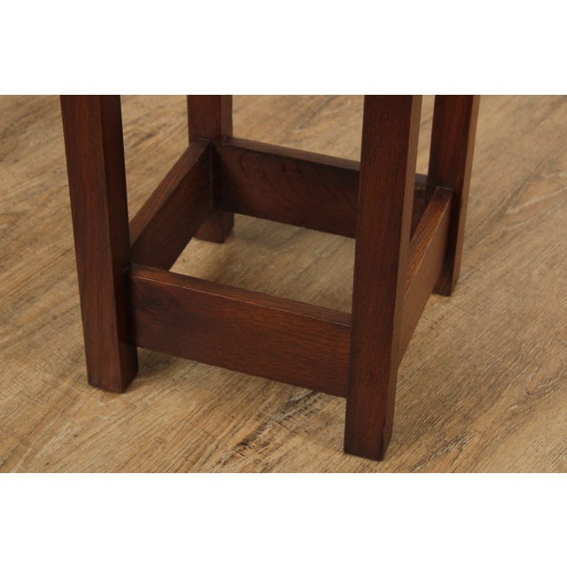 Custom Quality Mission Oak Umbrella Stand For Sale - Image 11 of 12