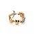 Contemporary Animal Diamond Multicolor Gems Platinum & 18k Gold Band Ring - Size 7.5 For Sale - Image 3 of 8