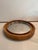 Gorgeous Retired Arteriors Home Milena Glass Hurricane With Wood Base & Polished Stainless Accents For Sale In Denver - Image 6 of 10
