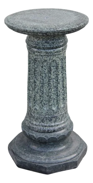 Vintage Carved Granite Pedestal Column