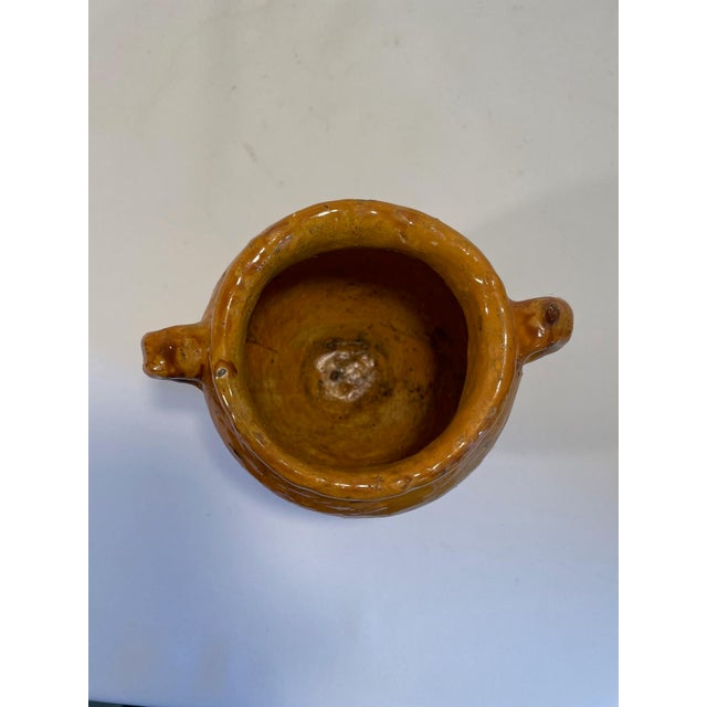 Rare 1890s Petite Glazed Earthenware French Confit Pot or Jar For Sale - Image 10 of 17