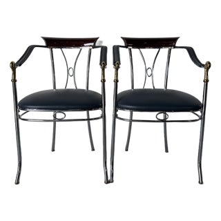 Vintage Spanish Manuel Vidal Grau “Swan” Dining Armchairs – Pair For Sale
