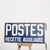 Blue Antique French Enamel Post Office Metal Sign, 1950s For Sale - Image 8 of 9