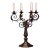 18th Century French Louis XIV Polished Wrought Iron Four-Light Candelabra For Sale