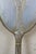 Antique Art Deco Etched Silverplate Floral Heart Hand Vanity Mirror 14" For Sale - Image 11 of 14