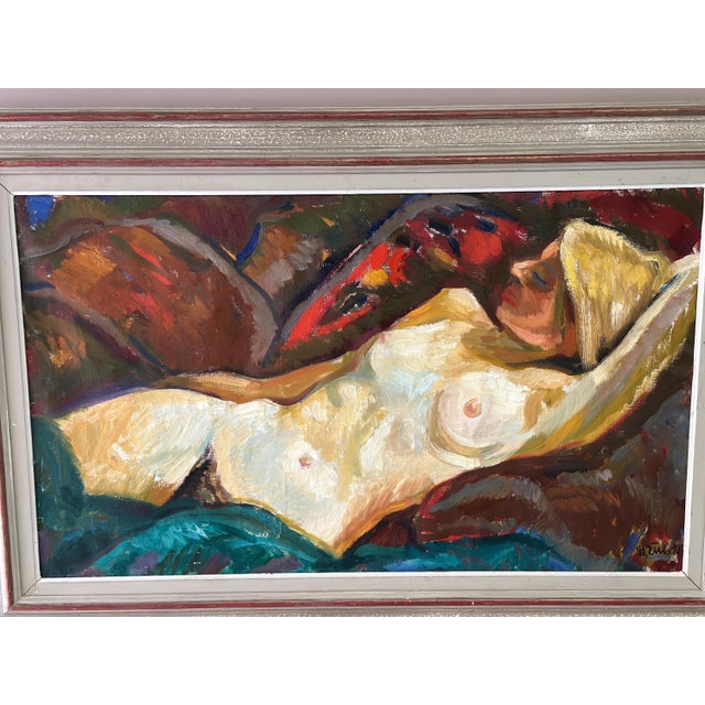 Bengt Ellis, Nude Model, 1960s, Oil on Canvas, Framed For Sale - Image 15 of 17