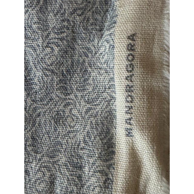 2020s Zak + Fox Linen Blend Fabric 1 2/8 Yard Mandragora in Blue For Sale - Image 5 of 5