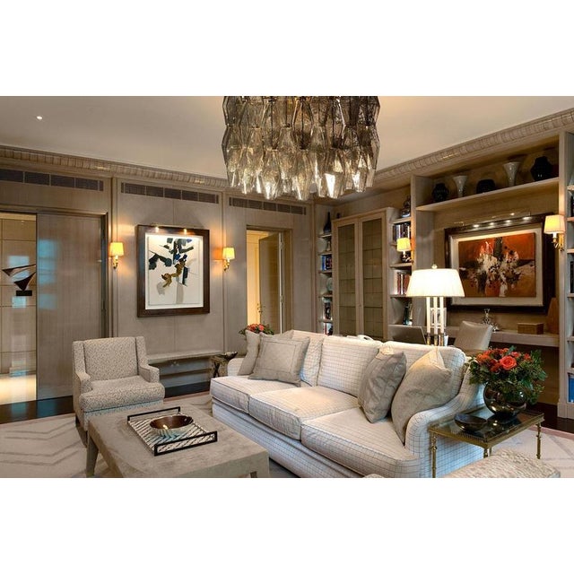 Grey Poliedri Murano Glass Chandeliers in the style by Carlo Scarpa, 1990 For Sale - Image 14 of 15