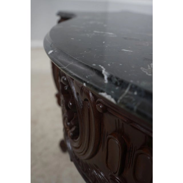 French Louis XV Style Carved Console W. Marble Top For Sale - Image 4 of 12