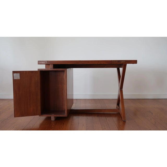 Wood 1960s Administrative Desk by Pierre Jeanneret For Sale - Image 7 of 11