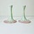 Celadon 1980s Vintage Art Nouveau Botanical Coastal Porcelain Candle Holders - A Pair, Artist Signed For Sale - Image 8 of 15