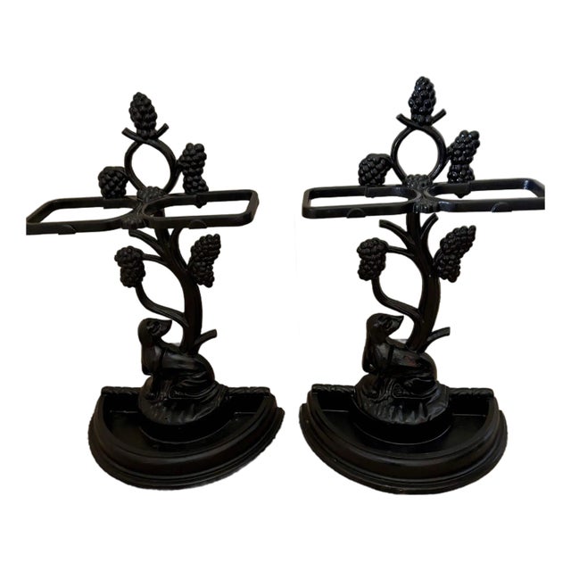 Antique Cast Iron Umbrella & Cane (Walking Stick) Stands For Sale