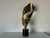 Abstract 80's Curtis Jere - Style Abstract Brass Sculpture on Marble Base For Sale - Image 3 of 12