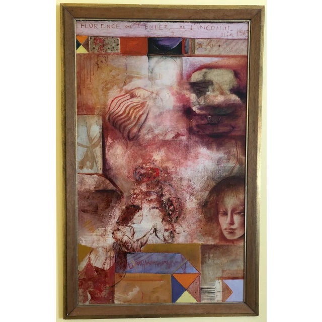 Olja Ivanjicki "Florence or Hell of l'Inconnue De La Seine" Original Oil C.1965 For Sale In San Francisco - Image 6 of 6